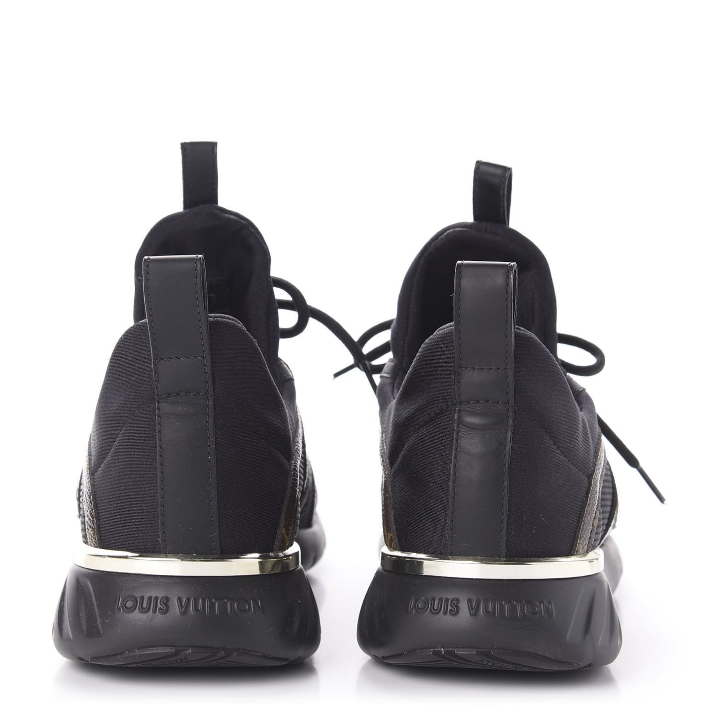 Technical Nylon Monogram Rubber Aftergame Sneakers 37 Black