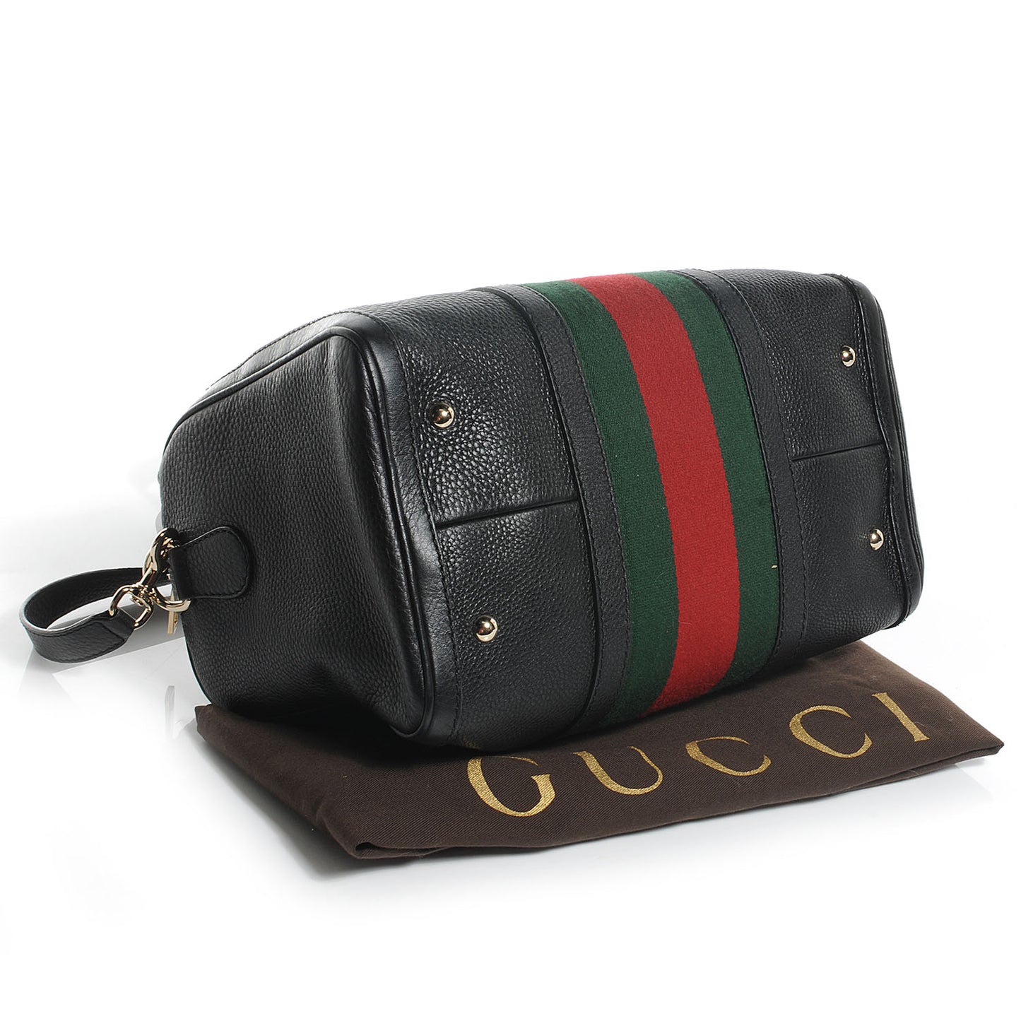 Leather Vintage Web Medium Boston Black