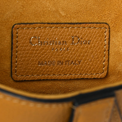 Christian Dior Grained Calfskin Mini Saddle Bag Dark Yellow 6 of 8