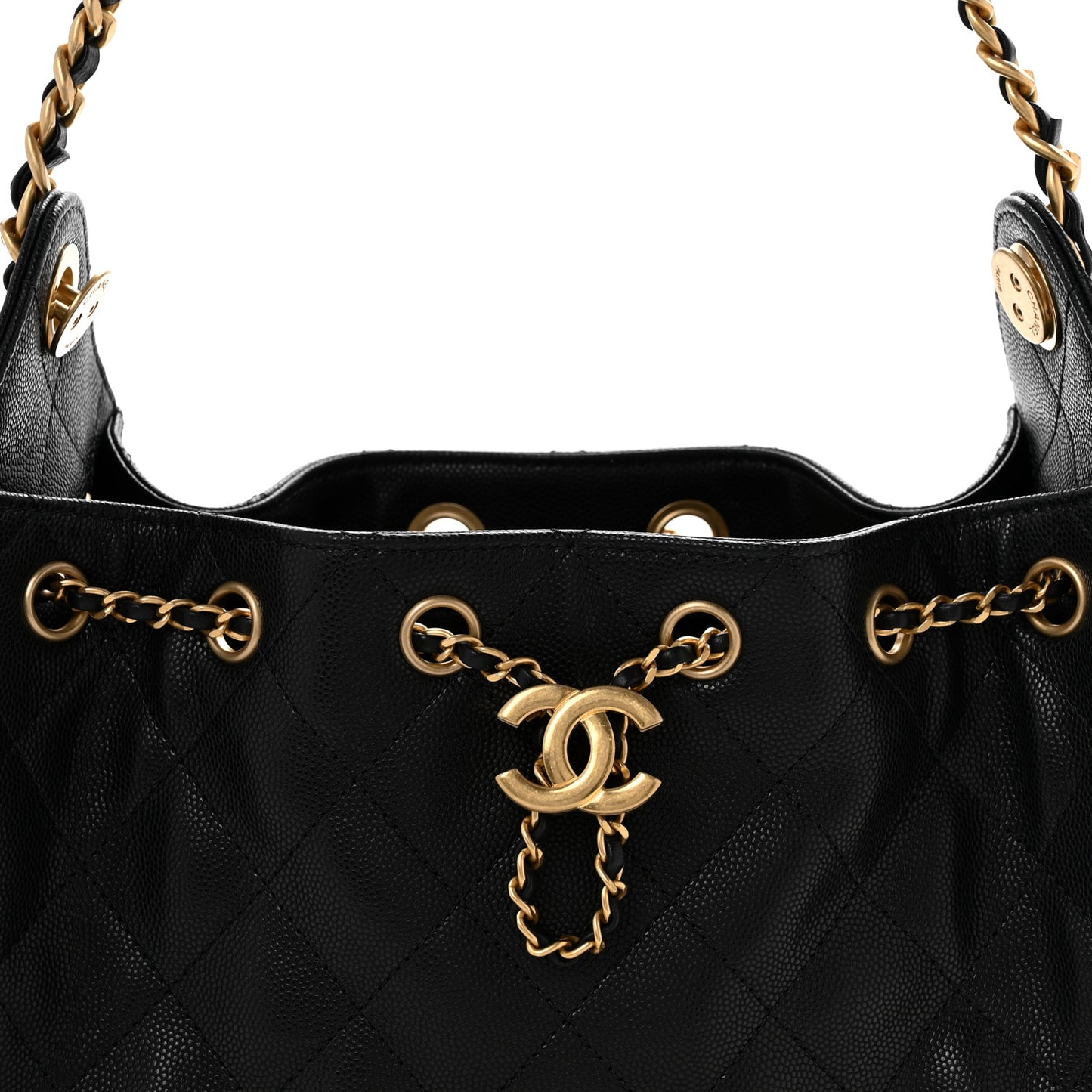 Caviar Quilted Mini Chanel 25 Handbag Black