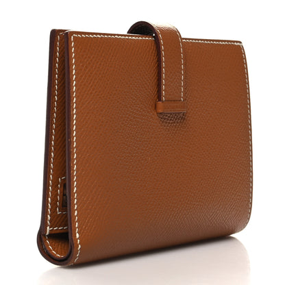 Hermes Epsom Bearn Compact Wallet Gold 3 of 9