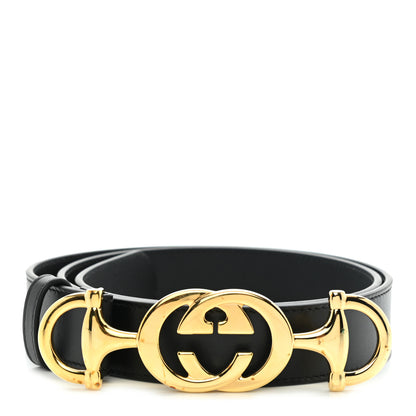 Gucci Calfskin Zumi 30mm Belt 85 34 Black 1 of 5