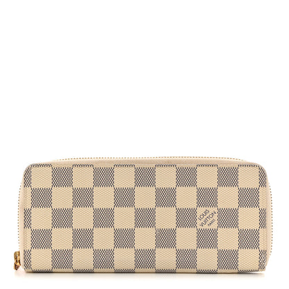 Louis Vuitton Damier Azur Clemence Wallet Rose Ballerine 1 of 12
