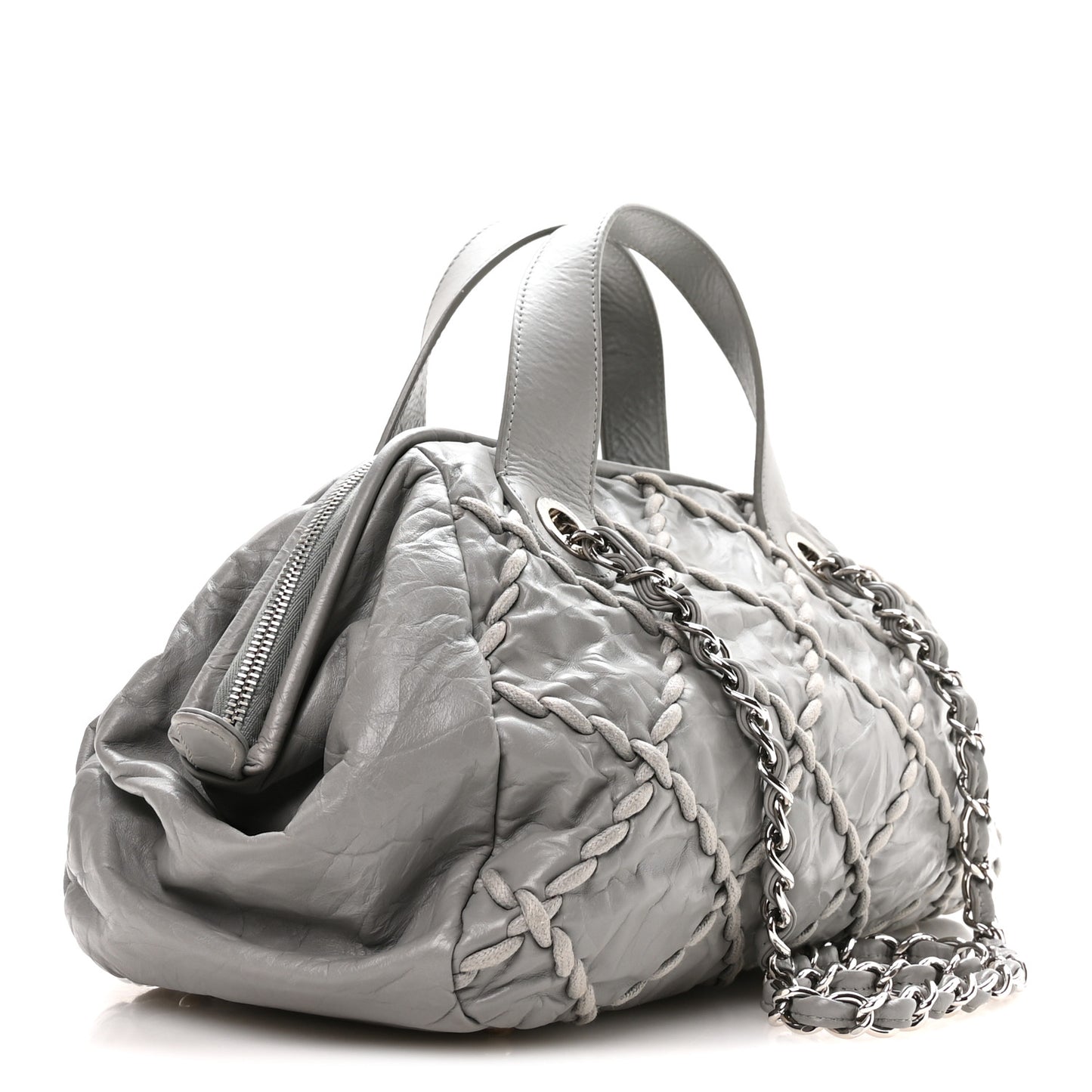 Calfskin Ultra Stitch Bowler Grey