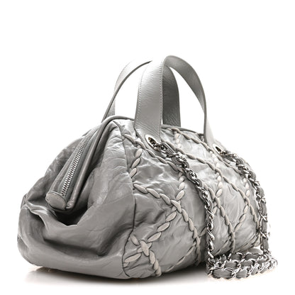 Chanel Calfskin Ultra Stitch Bowler Grey 3 of 11