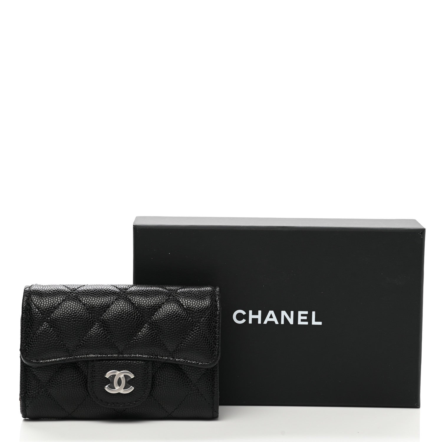 Chanel Caviar Quilted Classic 4 Key Holder Wallet Black 9 of 9