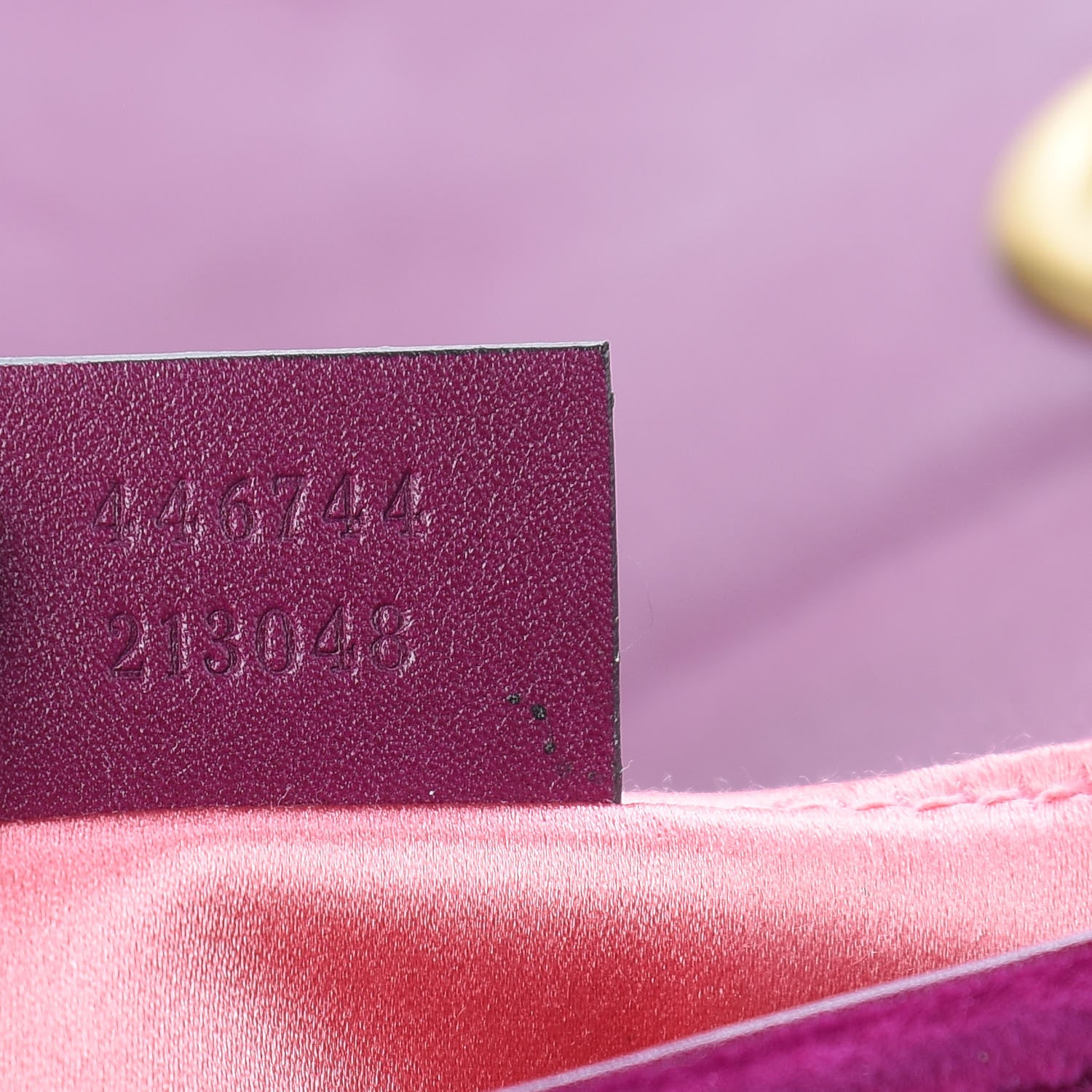 Gucci Velvet Matelasse Mini GG Marmont Shoulder Bag Fuchsia Violet Cyclamen 7 of 10