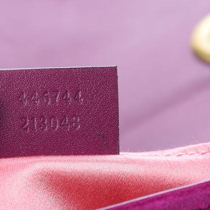 Gucci Velvet Matelasse Mini GG Marmont Shoulder Bag Fuchsia Violet Cyclamen 7 of 10