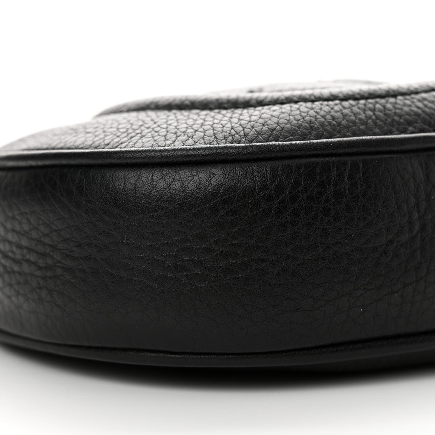 Pebbled Calfskin Mini Soho Chain Bag Black