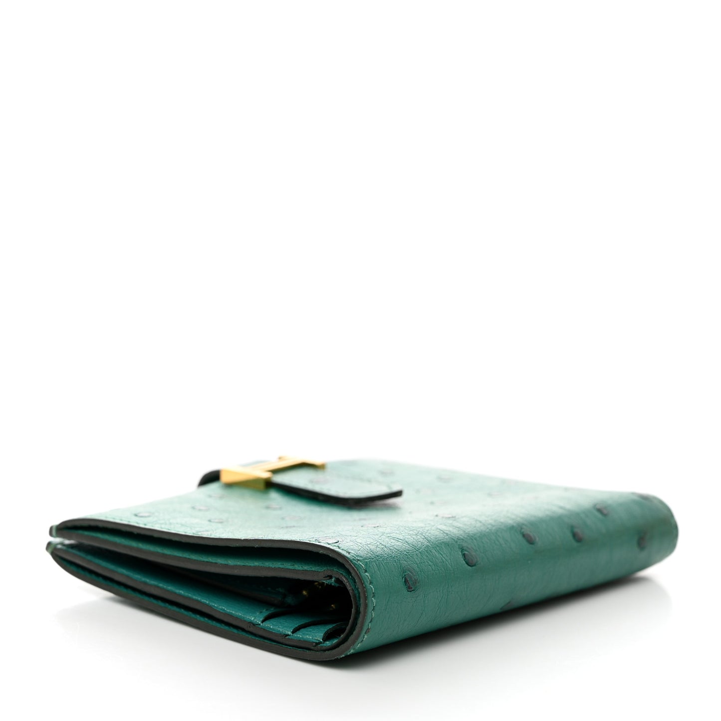 Ostrich Bearn Compact Wallet Vert Vertigo