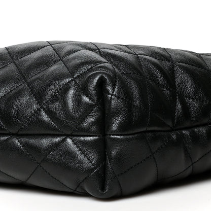 Saint Laurent Lambskin Quilted Maxi Icare Shopping Tote Black 11 of 20