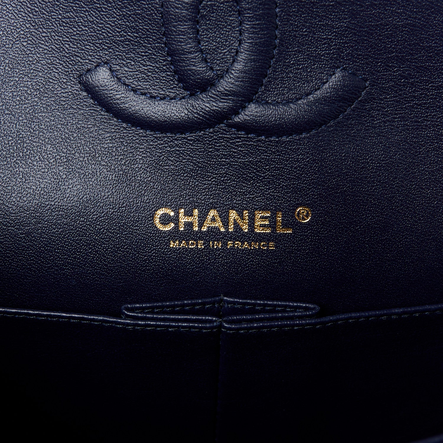 Chanel Caviar Quilted Medium Double Flap Navy 6 of 11