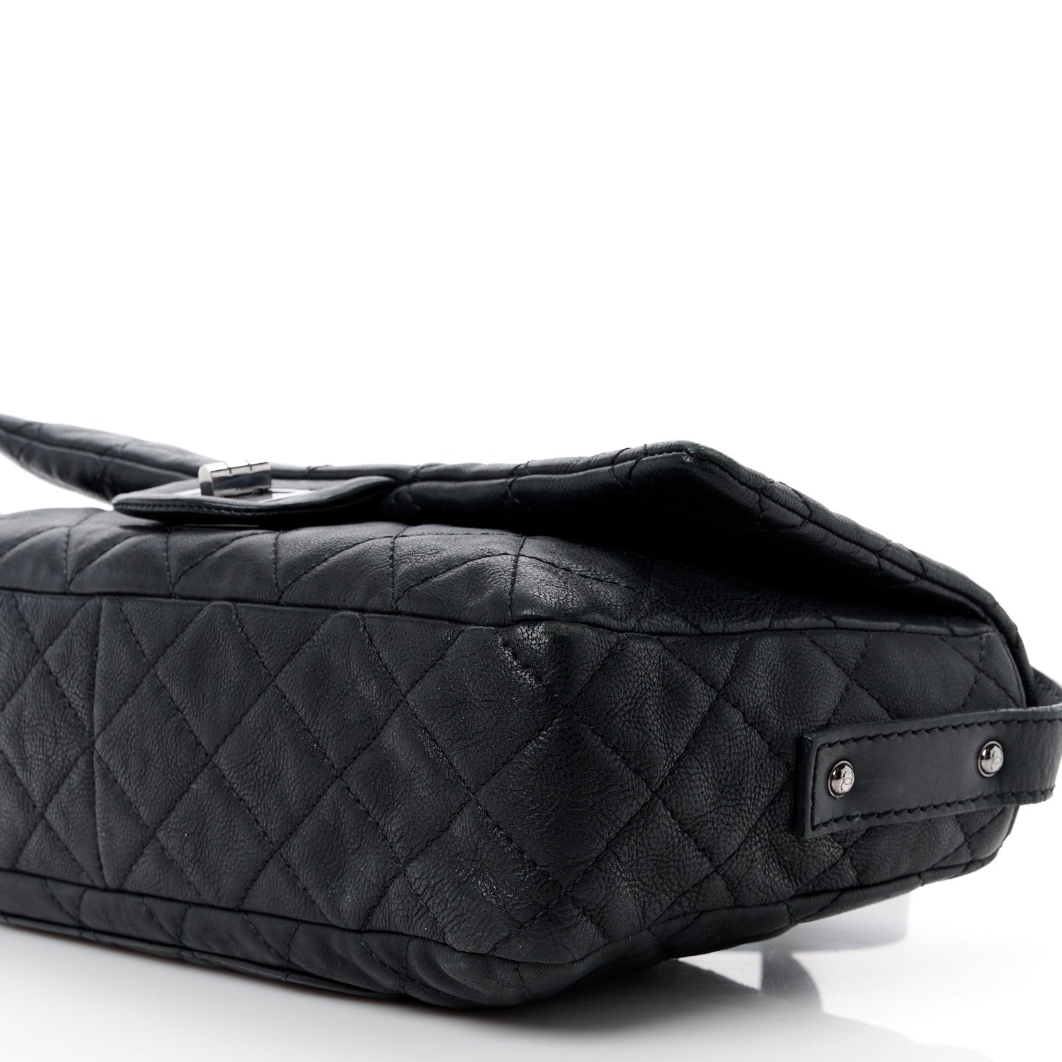 Chanel Calfskin Quilted Jumbo Easy Reissue Messenger Flap Black 11 of 12