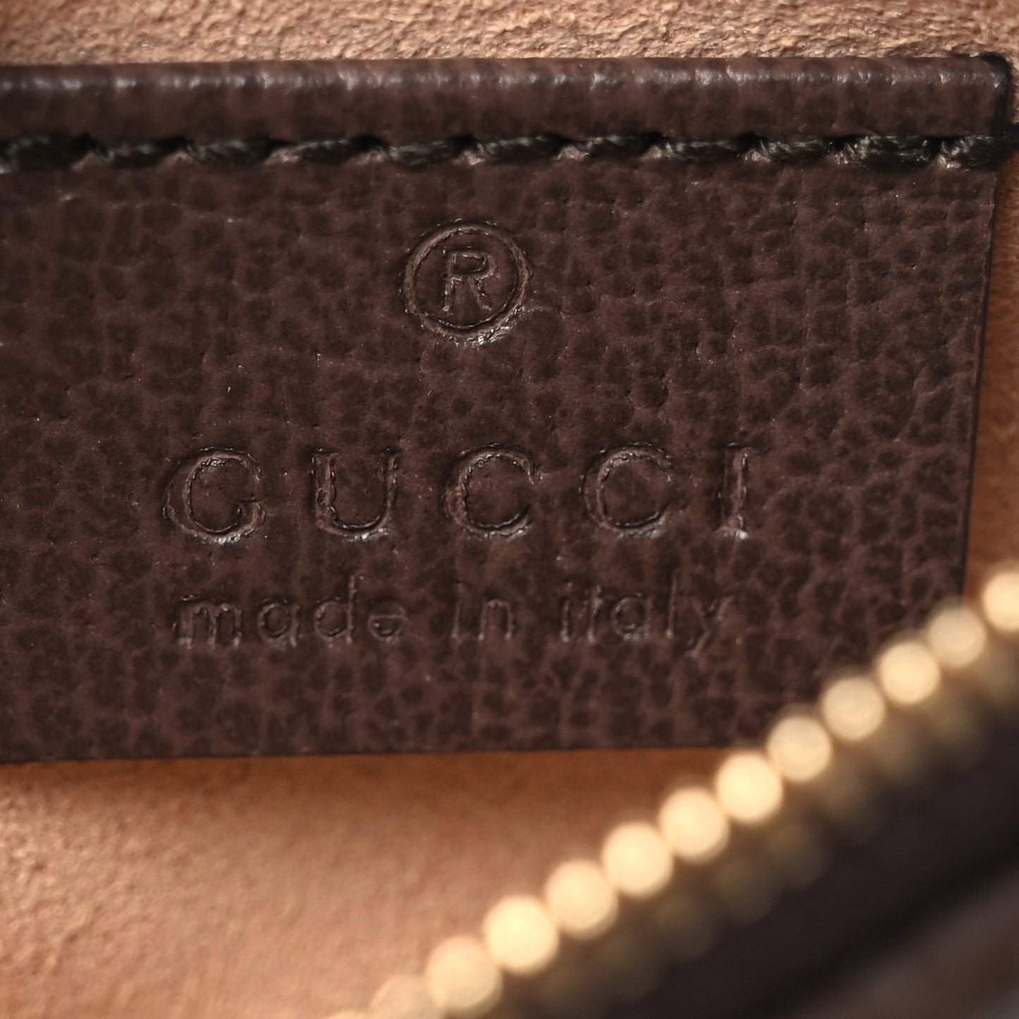 GG Supreme Monogram Web Ophidia Zip Card Case Brown