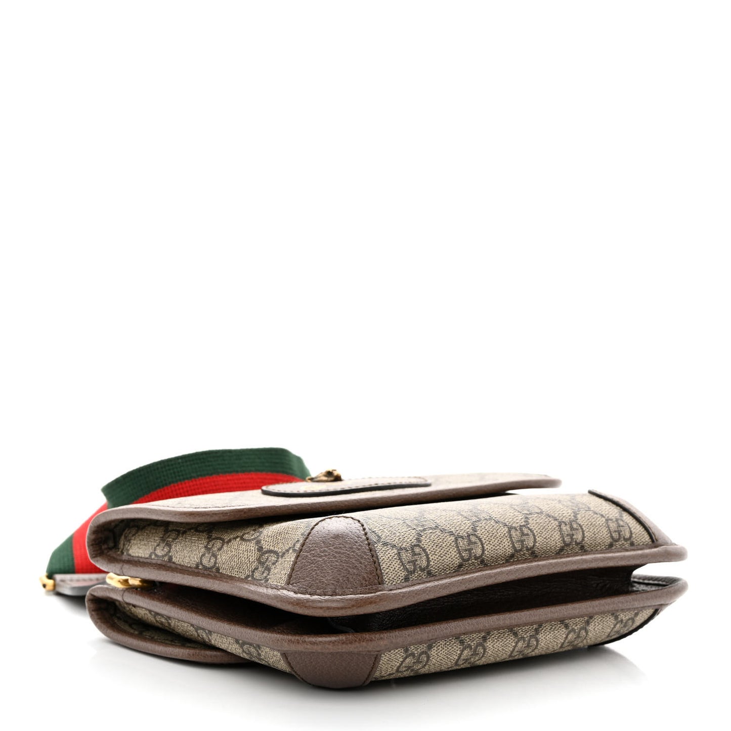 GG Supreme Monogram Web Small Neo Vintage Double Flap Messenger Bag Beige New Acero