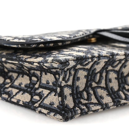 Christian Dior Oblique Saddle Chain Pouch Blue 9 of 11