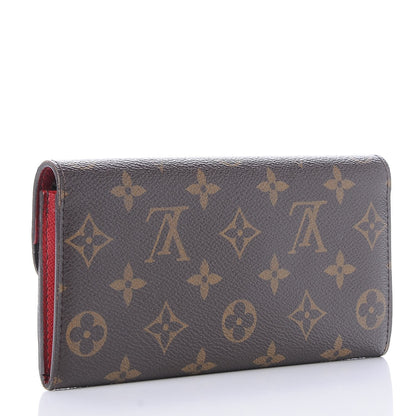 Louis Vuitton Monogram Emilie Wallet Red 3 of 8