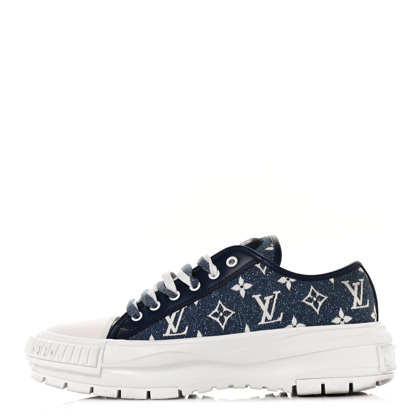 Denim Monogram Squad Sneakers 42 Marine