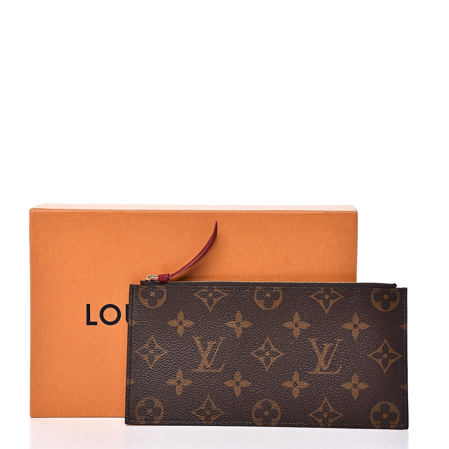 Monogram Felicie Chain Wallet Zippered Insert Fuchsia