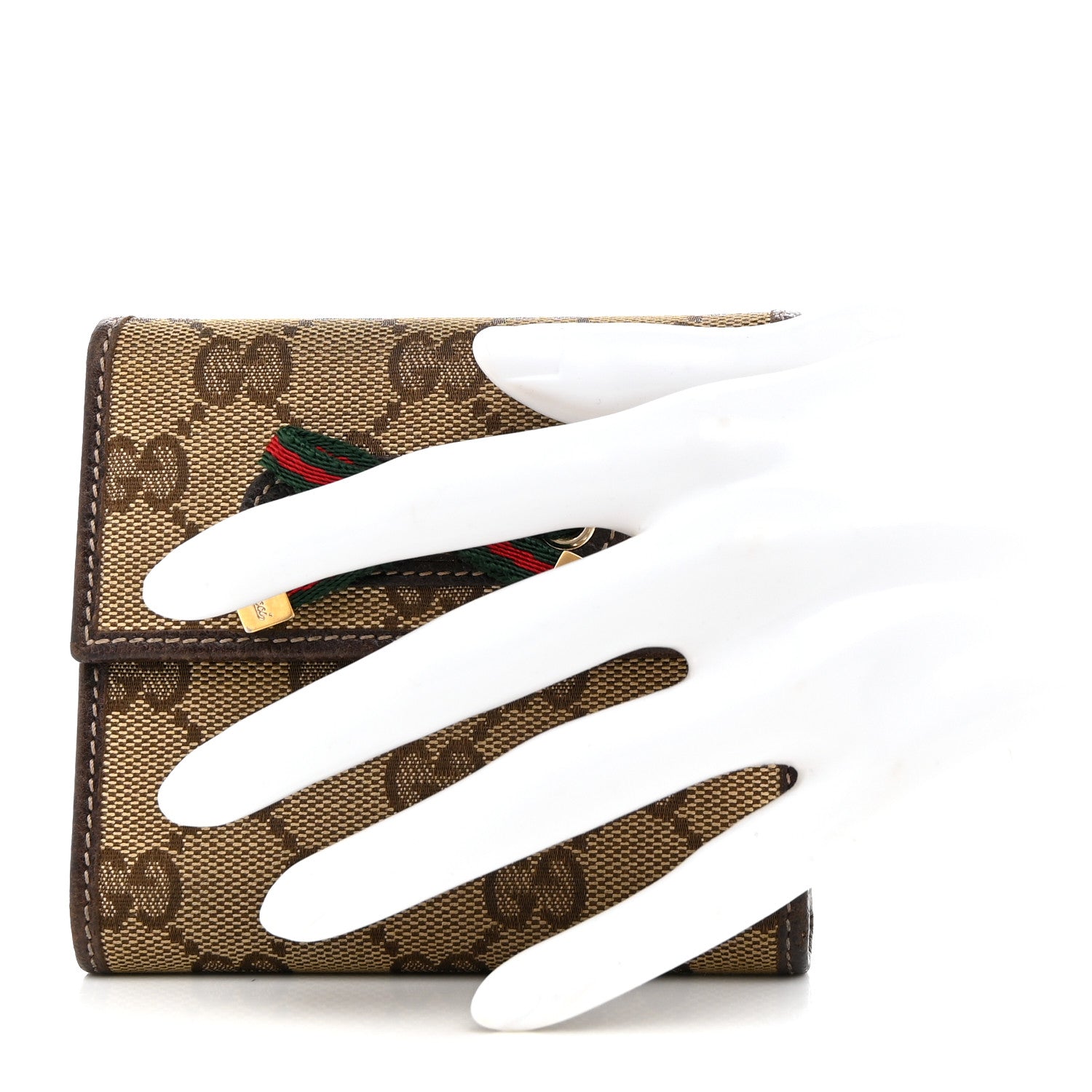 Gucci Monogram Princy Compact French Flap Wallet Brown 2 of 9