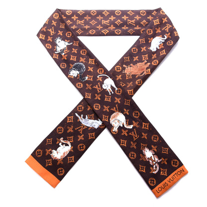 Louis Vuitton Silk Catogram Classic Bandeau Marron 1 of 4