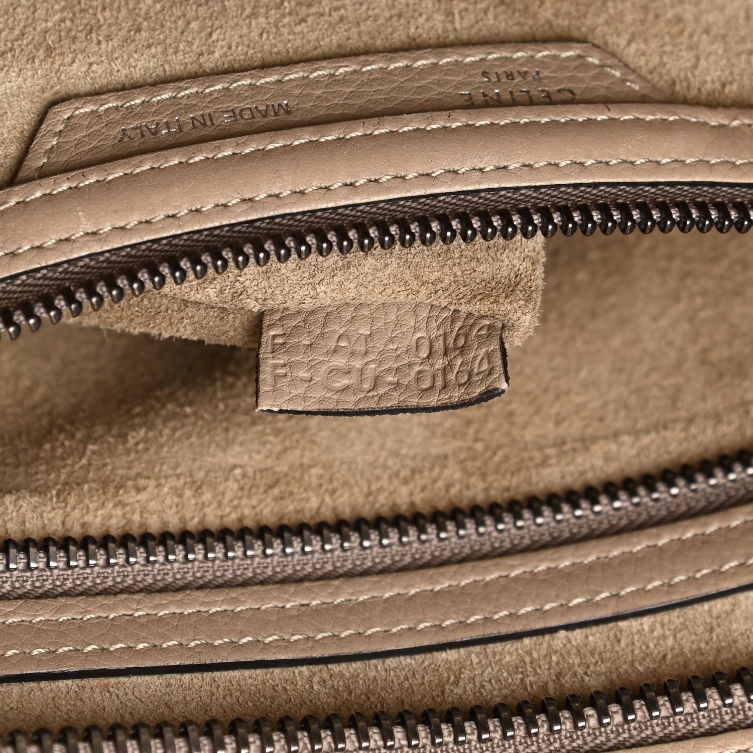 Celine Drummed Calfskin Mini Luggage Dune 6 of 25