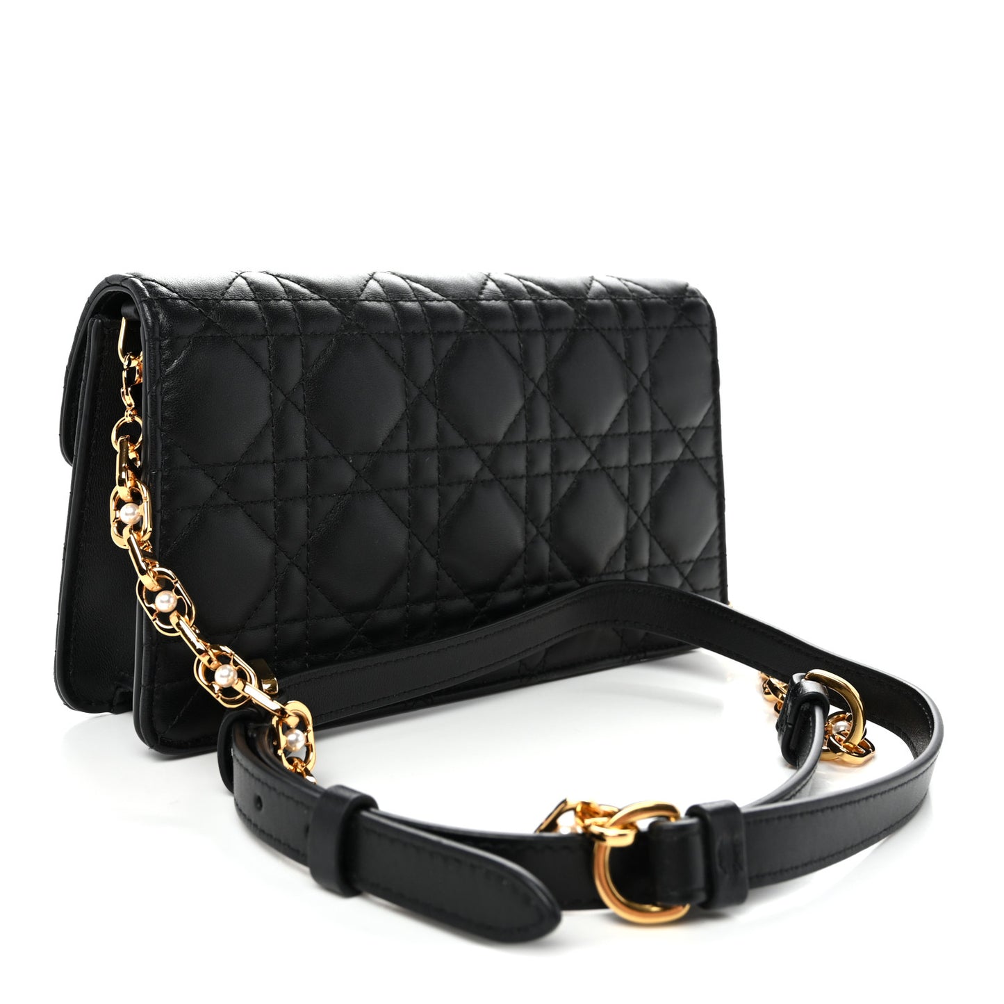 Lambskin Cannage Jolie Mini Bag Black