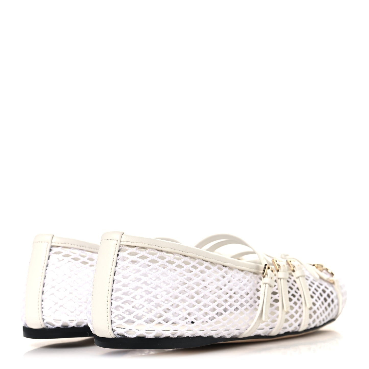 Video Net Nappa Horsebit Ballerina Flats 39 Great White