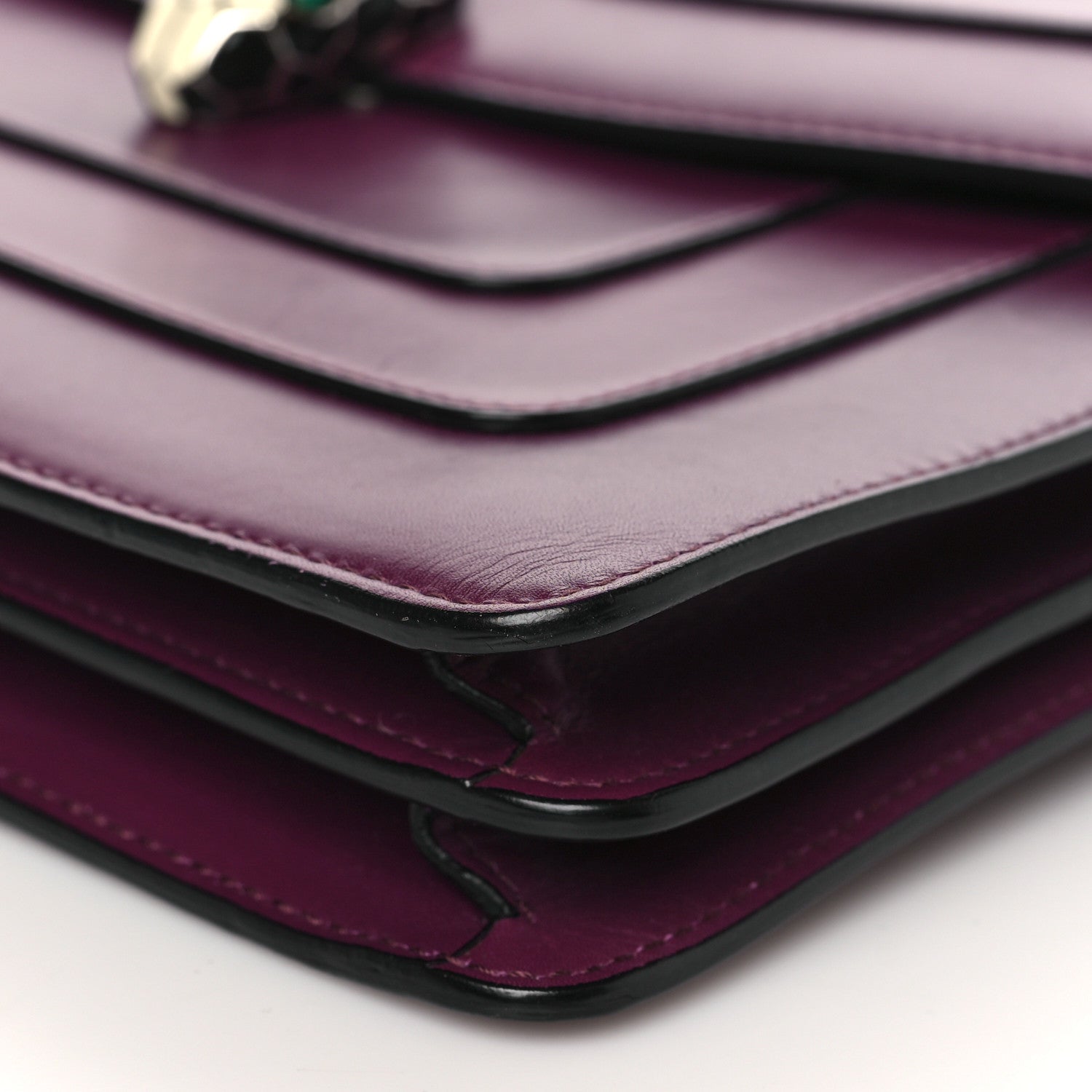 Bulgari Calfskin Serpenti Forever Shoulder Bag Plum 8 of 8