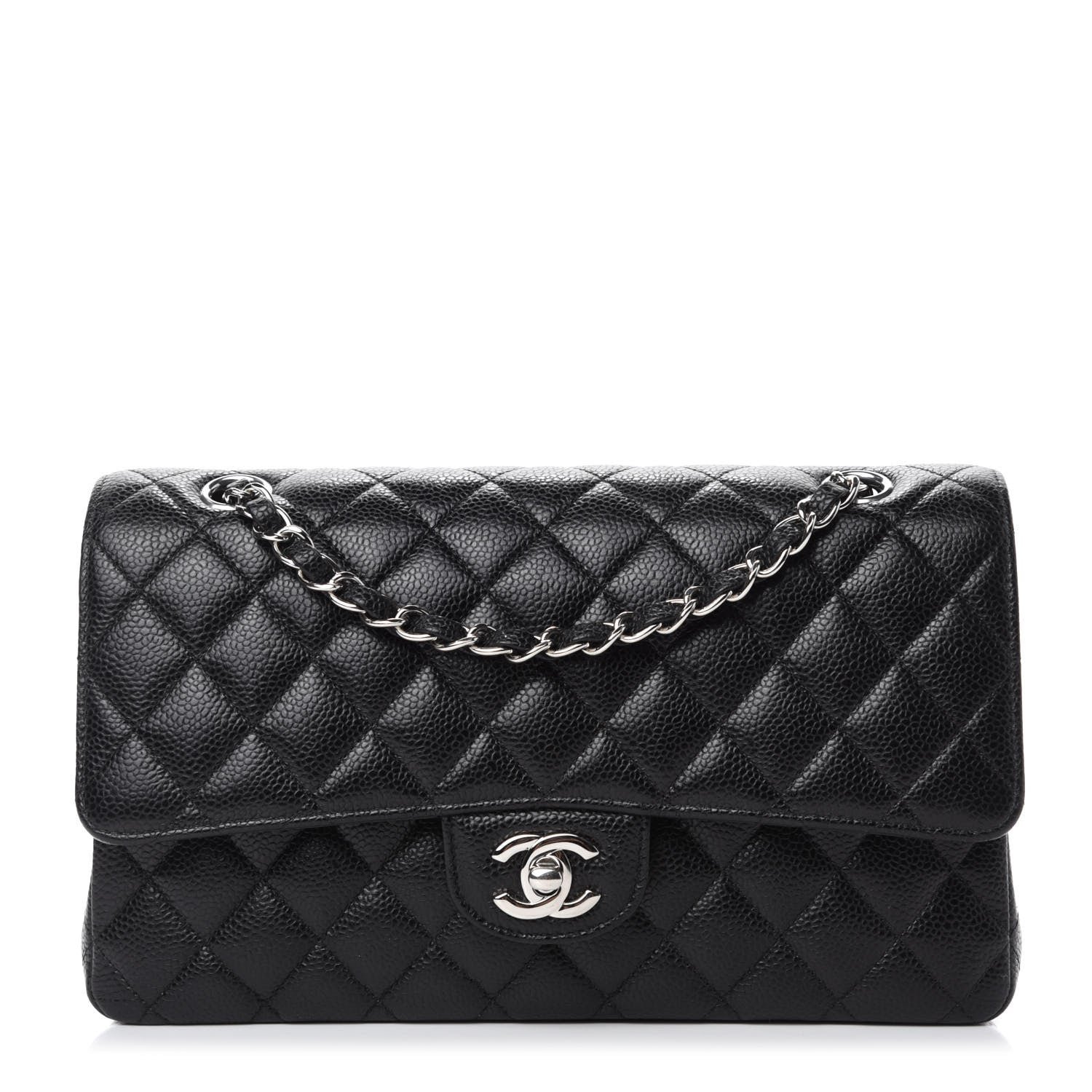 Chanel Caviar Quilted Medium Double Flap Black 1 of 15
