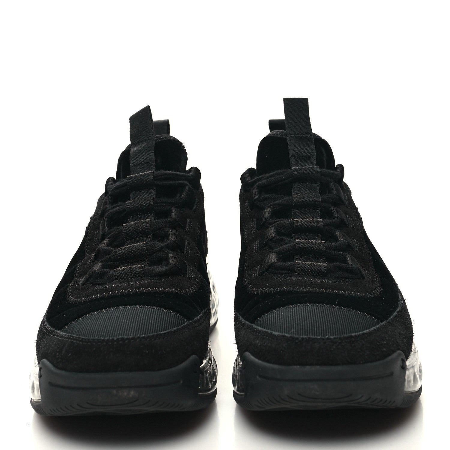 Chanel Suede Calfskin Velvet Grosgrain CC Sneakers 36.5 Black 2 of 8