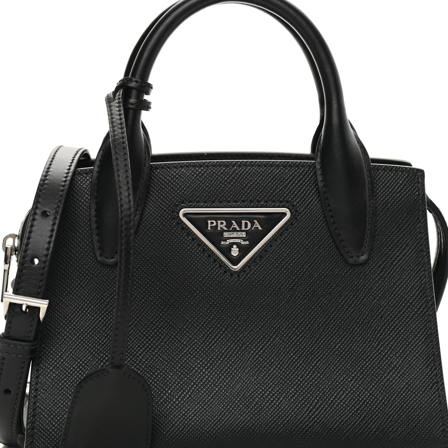 Saffiano Cuir Calfskin Small Kristen Black