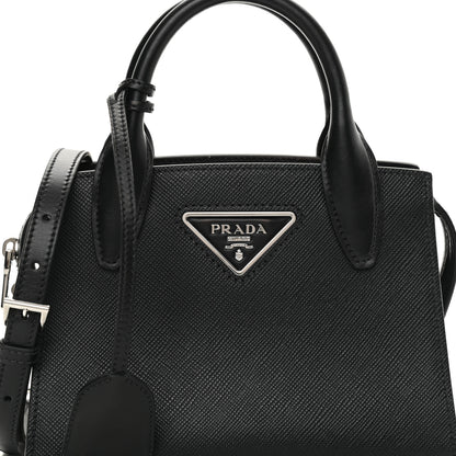 Prada Saffiano Cuir Calfskin Small Kristen Black 8 of 12