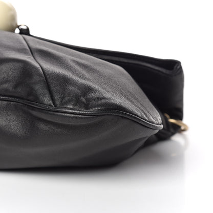 Chanel Lambskin Coco Ball Fold Over Bag Black 7 of 11