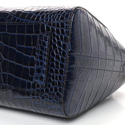 Givenchy Calfskin Crocodile Embossed Small Antigona Deep Blue 9 of 9