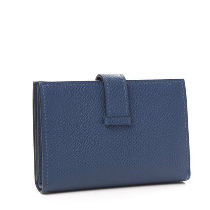 Hermes Epsom Mini Bearn Wallet Deep Bleu 2 of 7