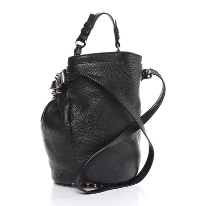 Alexander Wang Pebbled Lambskin Diego Bucket Bag Black Antique Brass Hardware 3 of 7