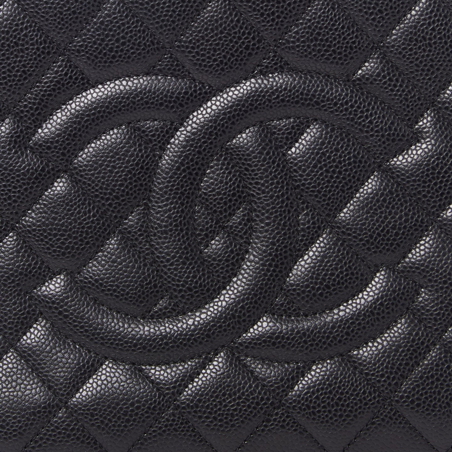 Caviar Quilted Grand Shopping Tote GST Black