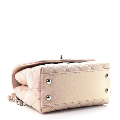Chanel Iridescent Caviar Quilted Extra Mini Coco Handle Flap Light Pink 3 of 8