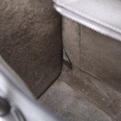 Celine Drummed Calfskin Nano Luggage Souris 10 of 13