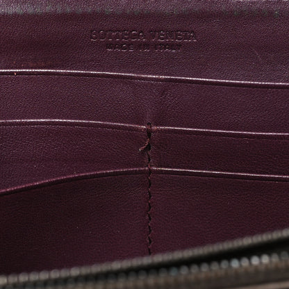Bottega Veneta Nappa Intrecciato Zip Around Wallet Aubergine 11 of 14