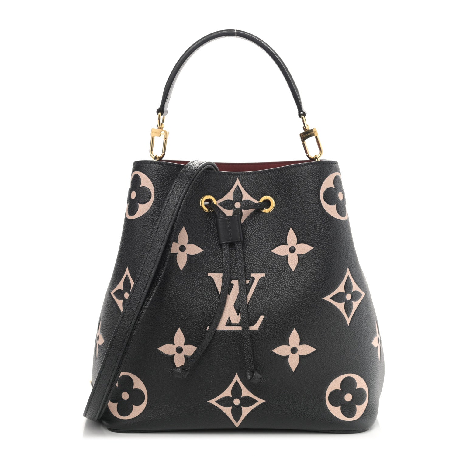 Louis Vuitton Empreinte Monogram Giant Neonoe MM Black Beige 1 of 10