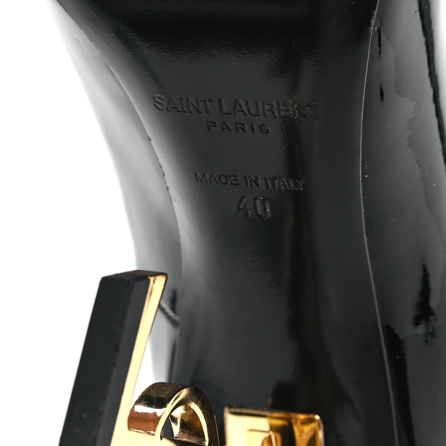 Vernice Chiffon Opyum 110 Pumps  40 Black Gold