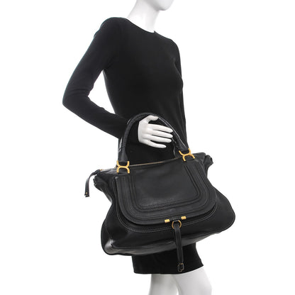 Chloe Calfskin Large Marcie Satchel Black 2 of 7