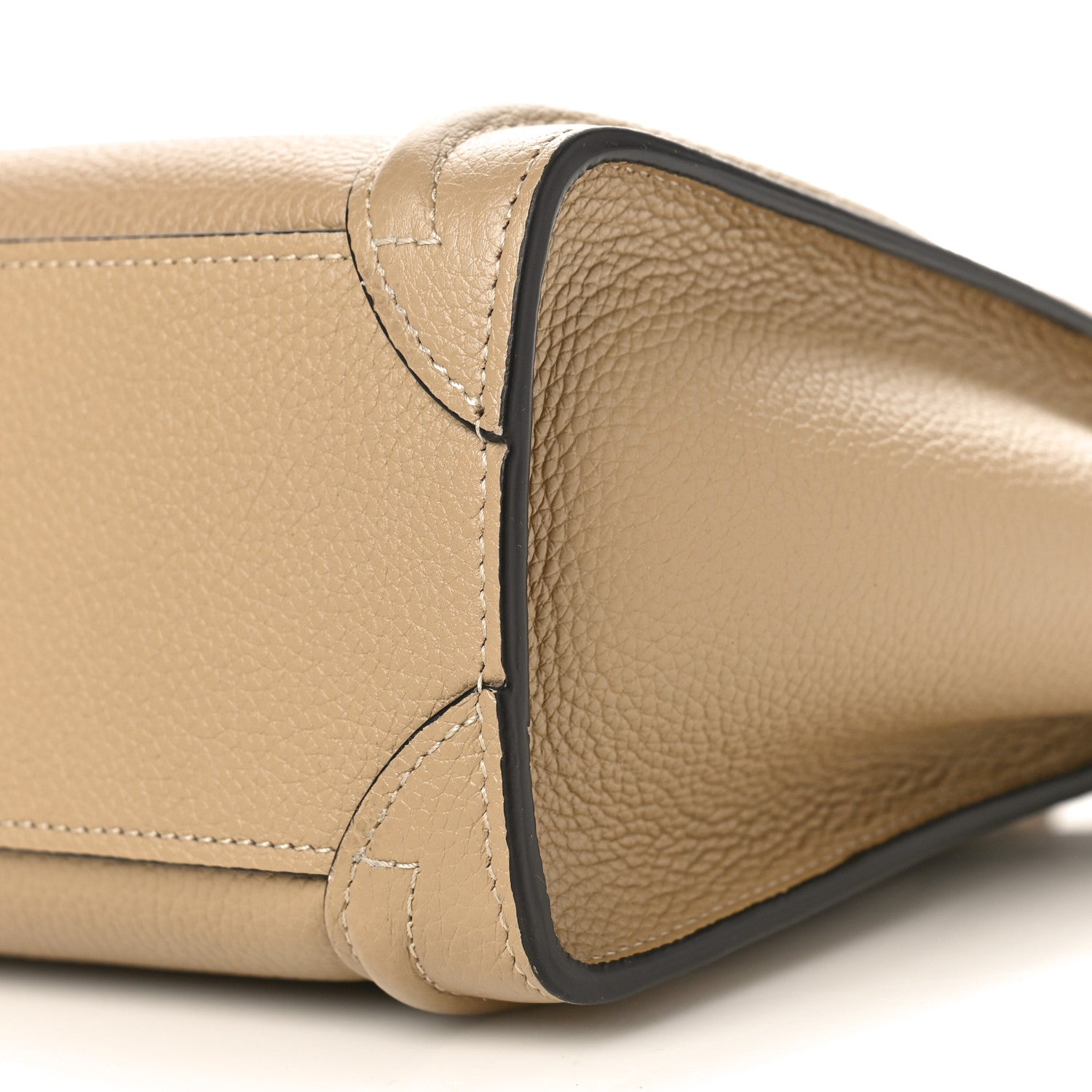Celine Drummed Calfskin Nano Luggage Dune 8 of 8