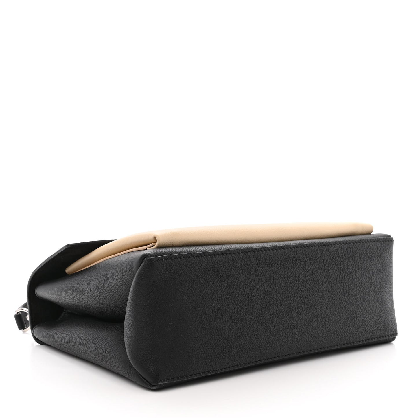 Soft Calfskin My Lockme Top Handle Vanille Black