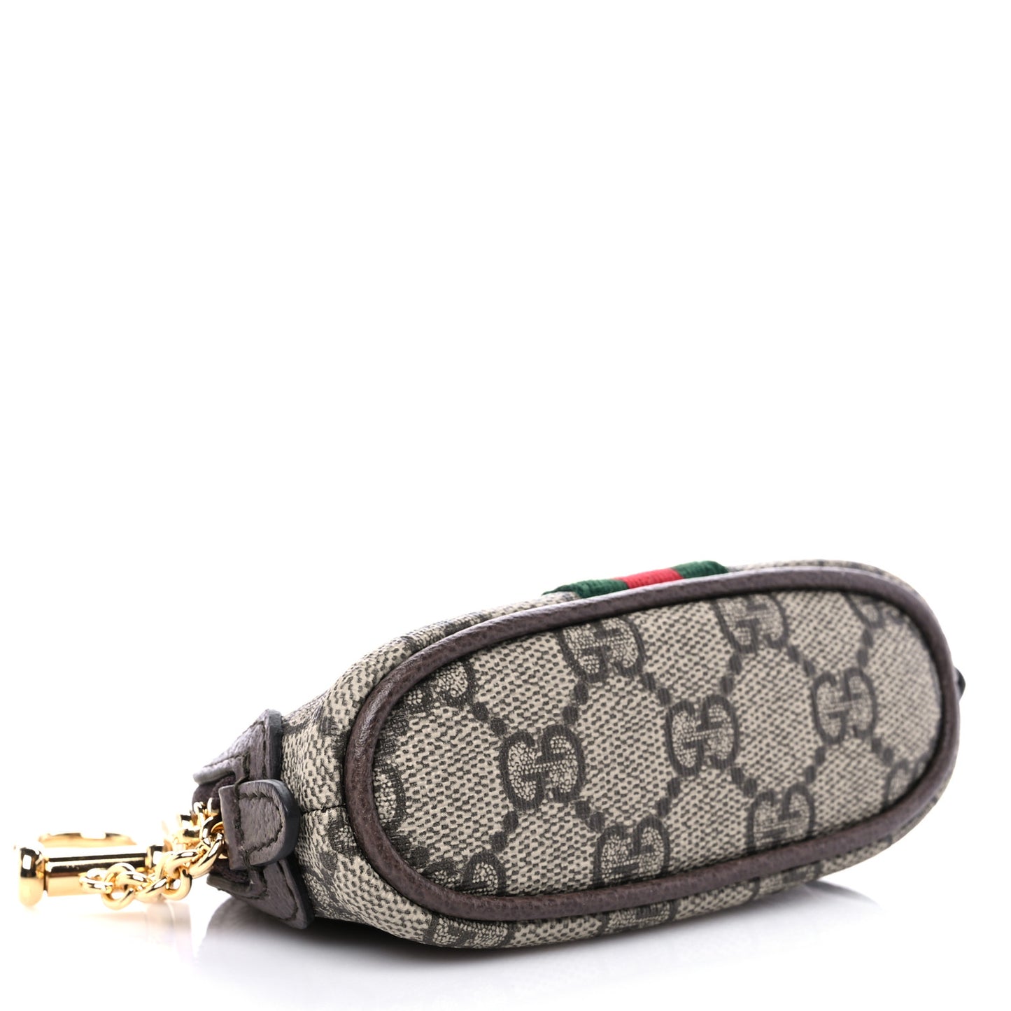 GG Supreme Monogram Web Ophidia Dome Key Pouch Beige New Acero