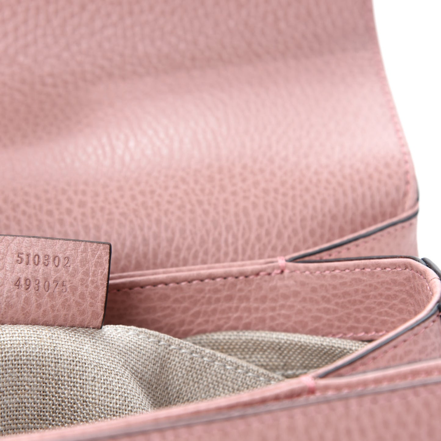 Dollar Calfskin Interlocking G Top Handle Shoulder Bag Soft Pink
