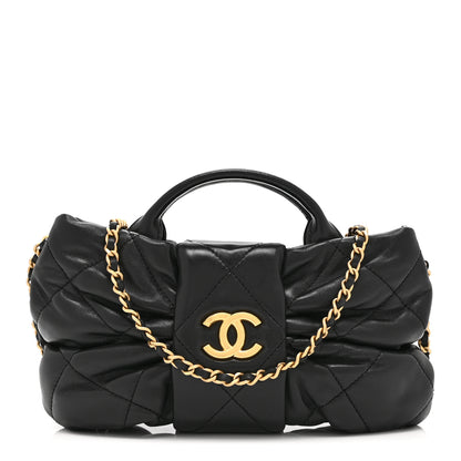 Chanel Lambskin Quilted Mini Bow Bag Black 1 of 10