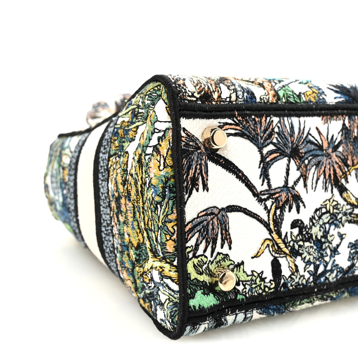 Christian Dior Canvas Embroidered Etoile de Voyage Medium Lady D-Lite Multicolor 8 of 9